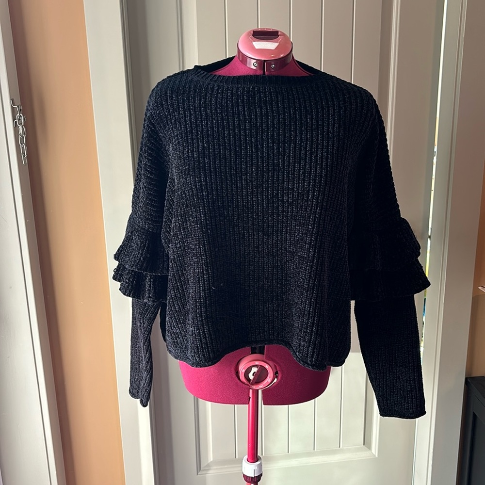 Black Chenille Mossimo Supply Co. Sweater